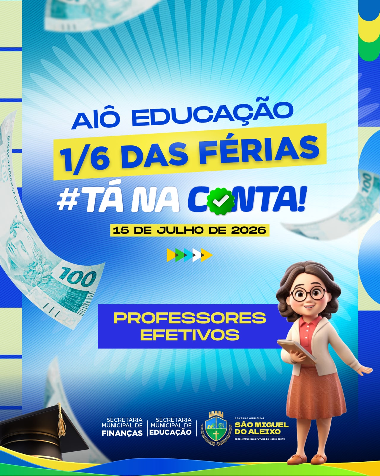 TA NA CONTA 1/6 DAS FERIAS.