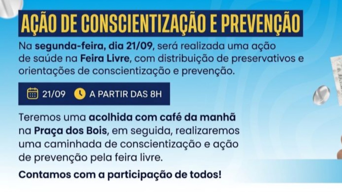Ação de conscientização e ação de prevenção!