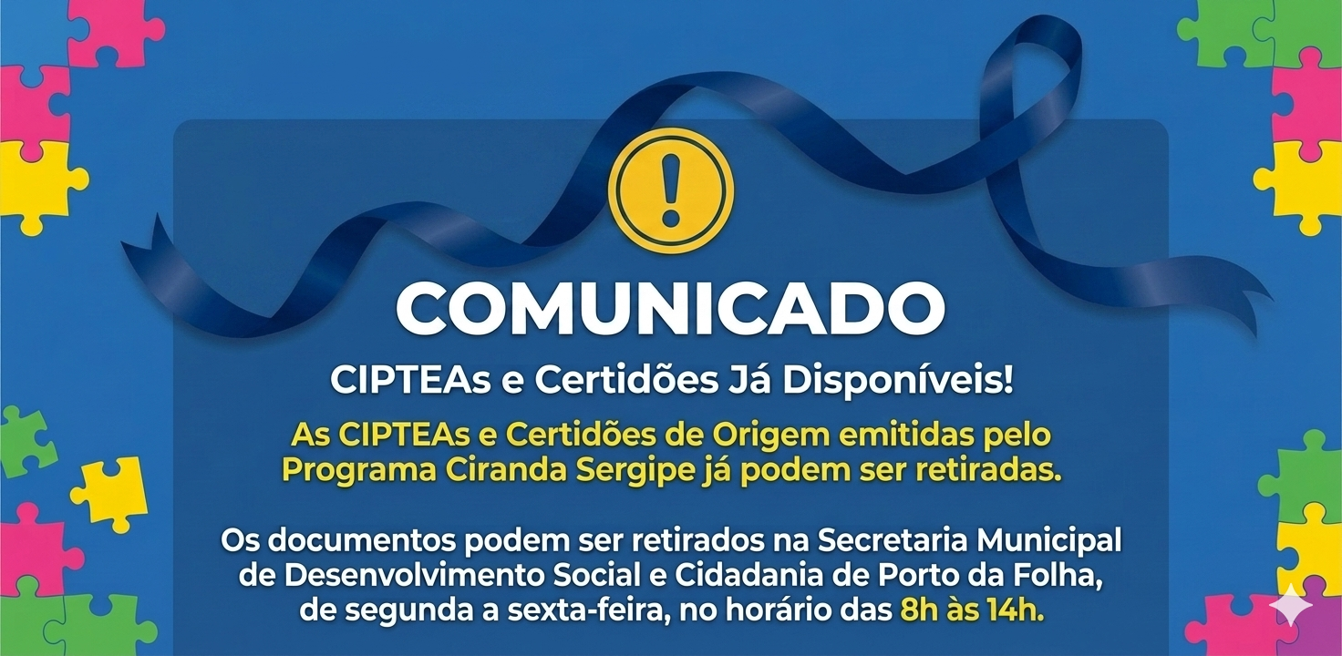 Comunicado Oficial. CIPTEAs e Certidões já disponíveis!