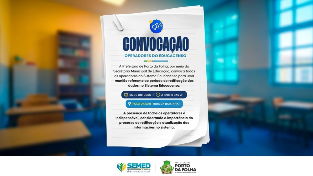Convocação – Operadores do Educacenso