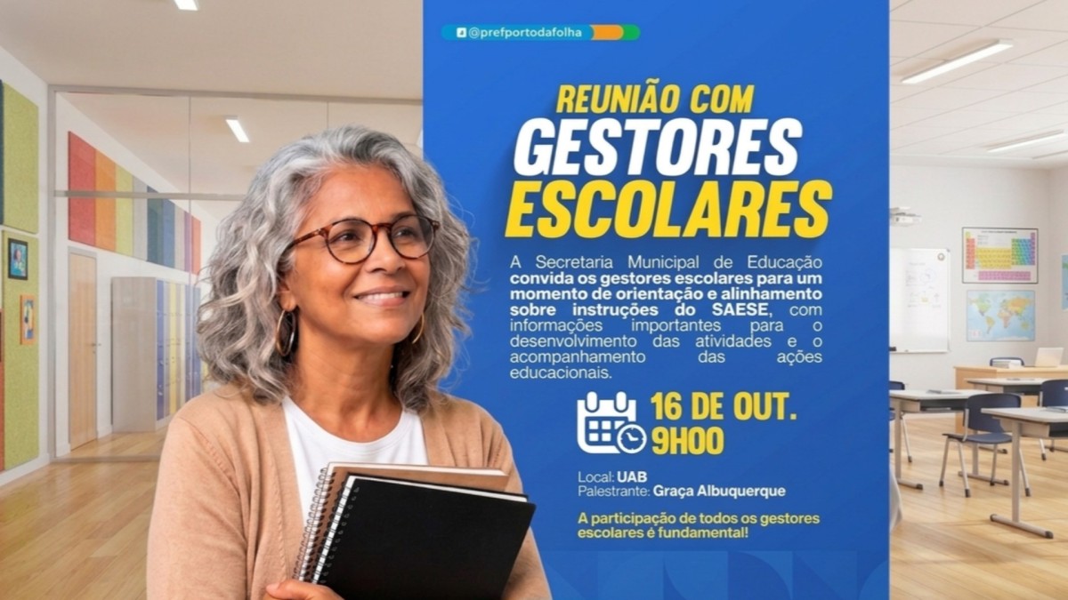 Reunião com gestores escolares