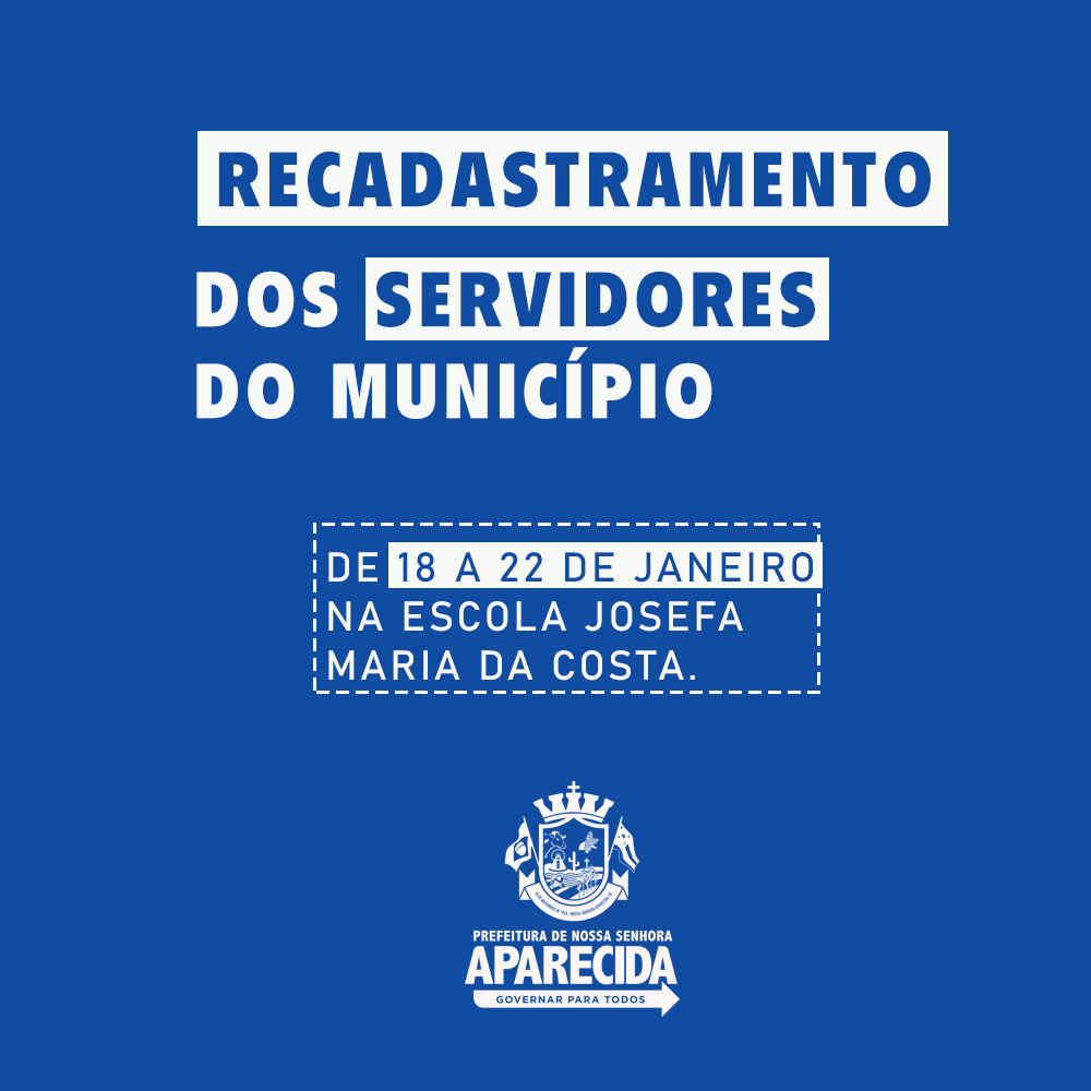Prefeitura de Aparecida realiza recadastramento de servidores