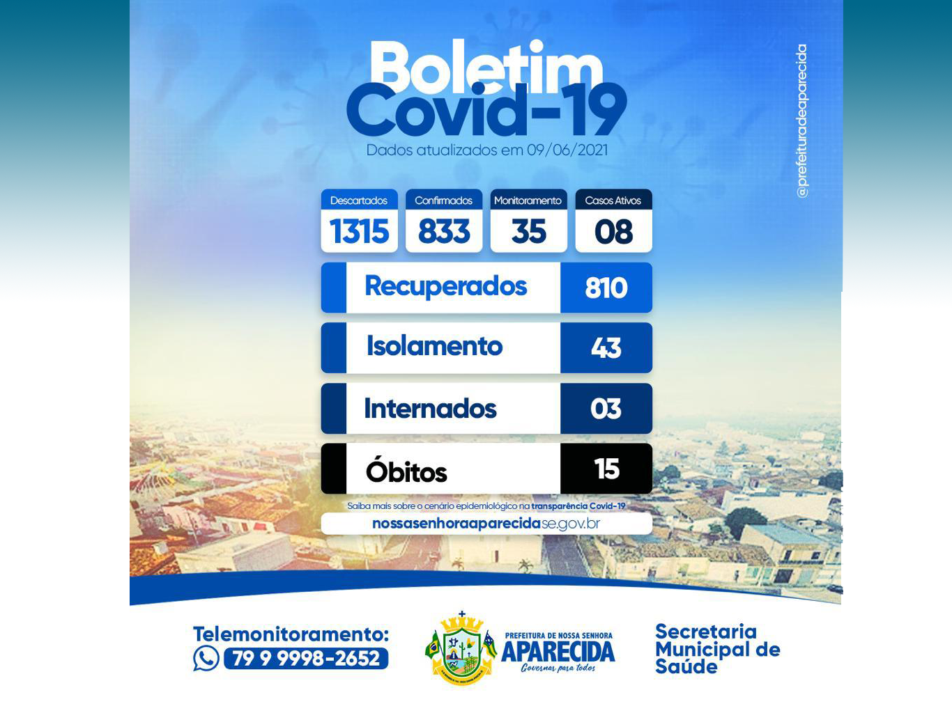 BOLETIM COVID-19  - 09 de junho