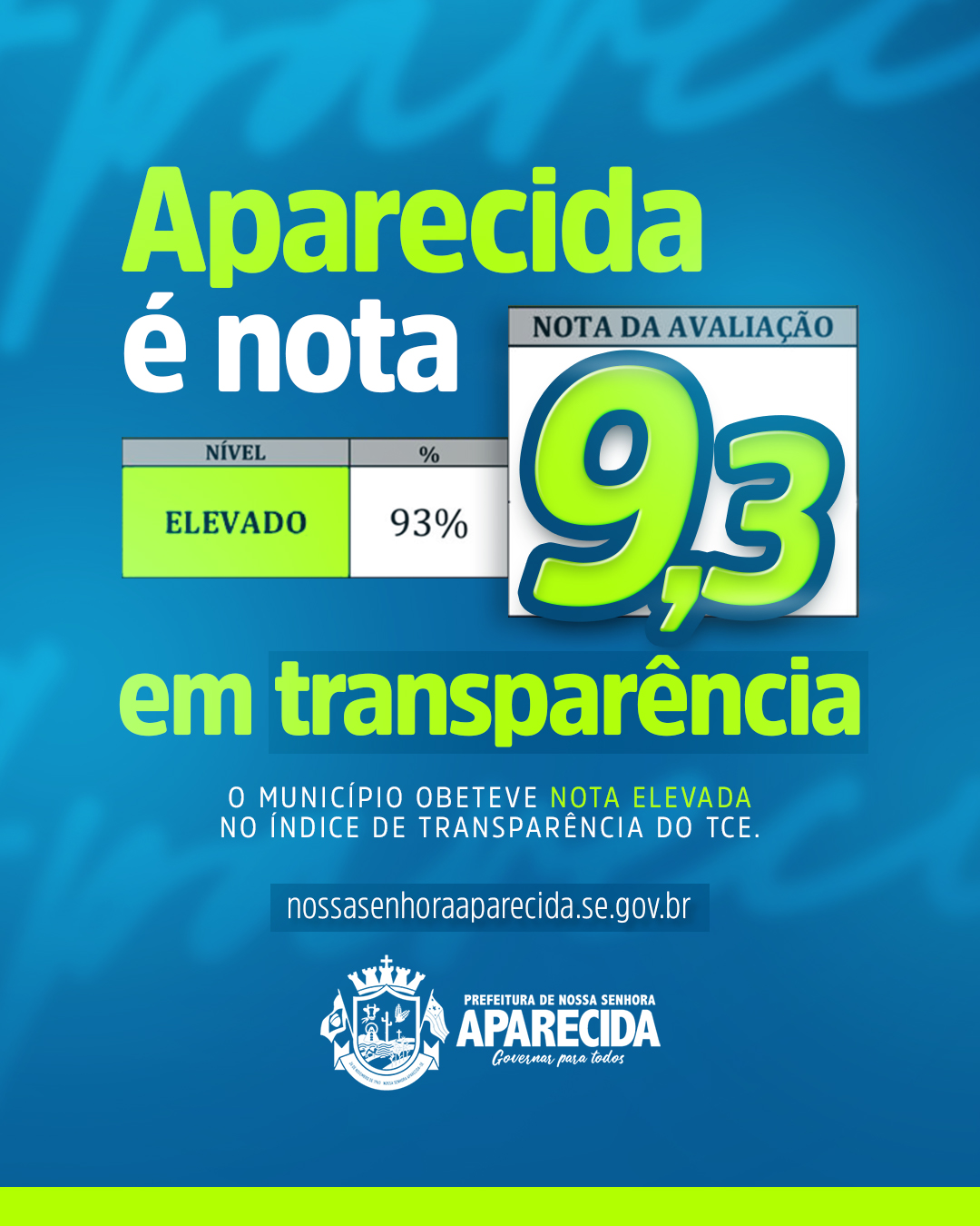 TCE julga elevada transparência de Aparecida