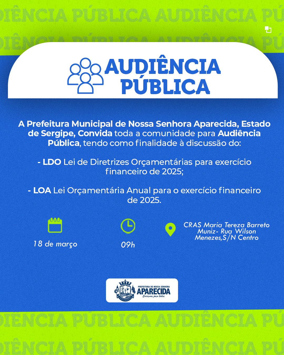 Prefeitura realiza audiência pública para discutir a LDO e a LOA