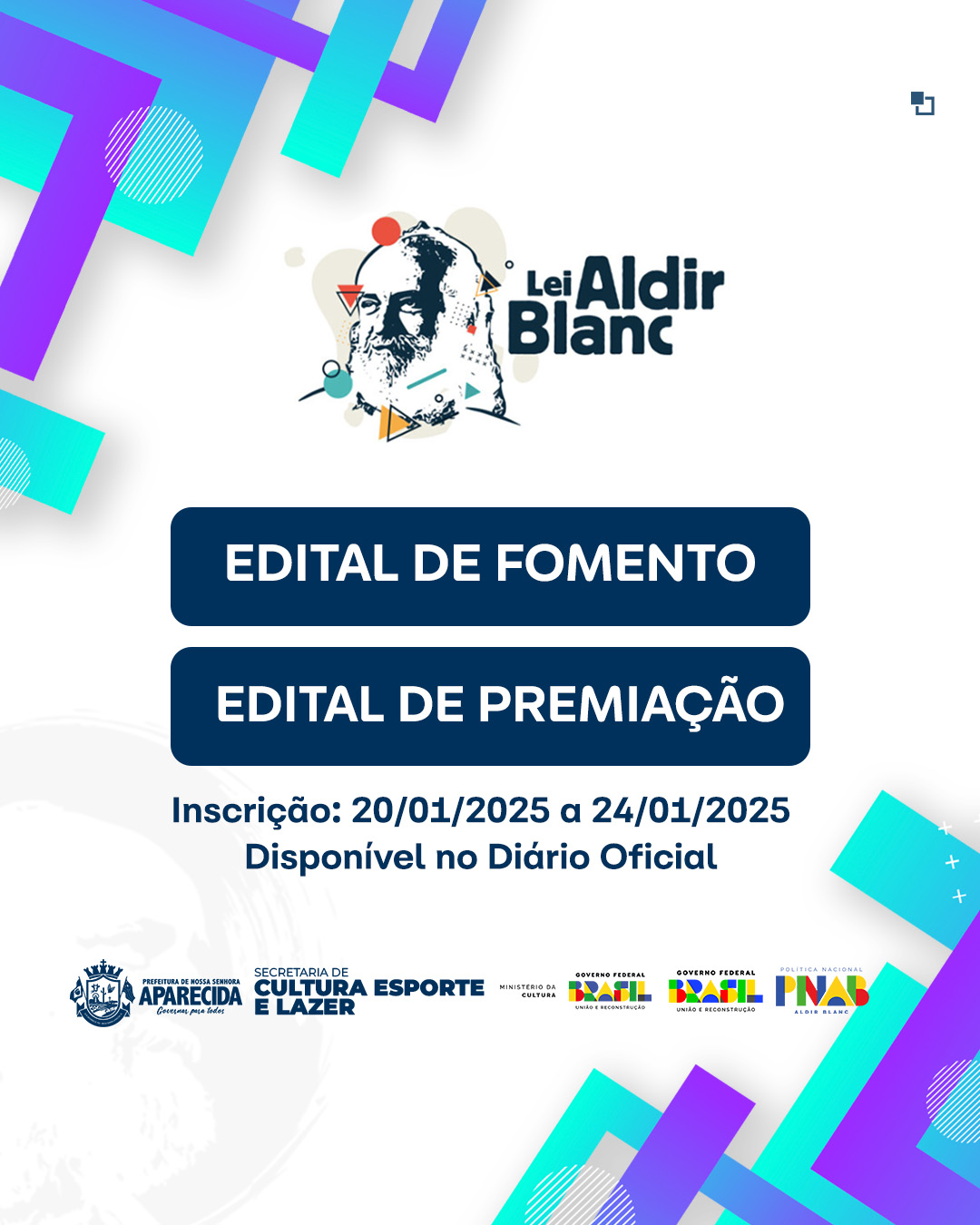 Prefeitura divulga Edital de fomento e de Premiação da Política Nacional Aldir Blanc