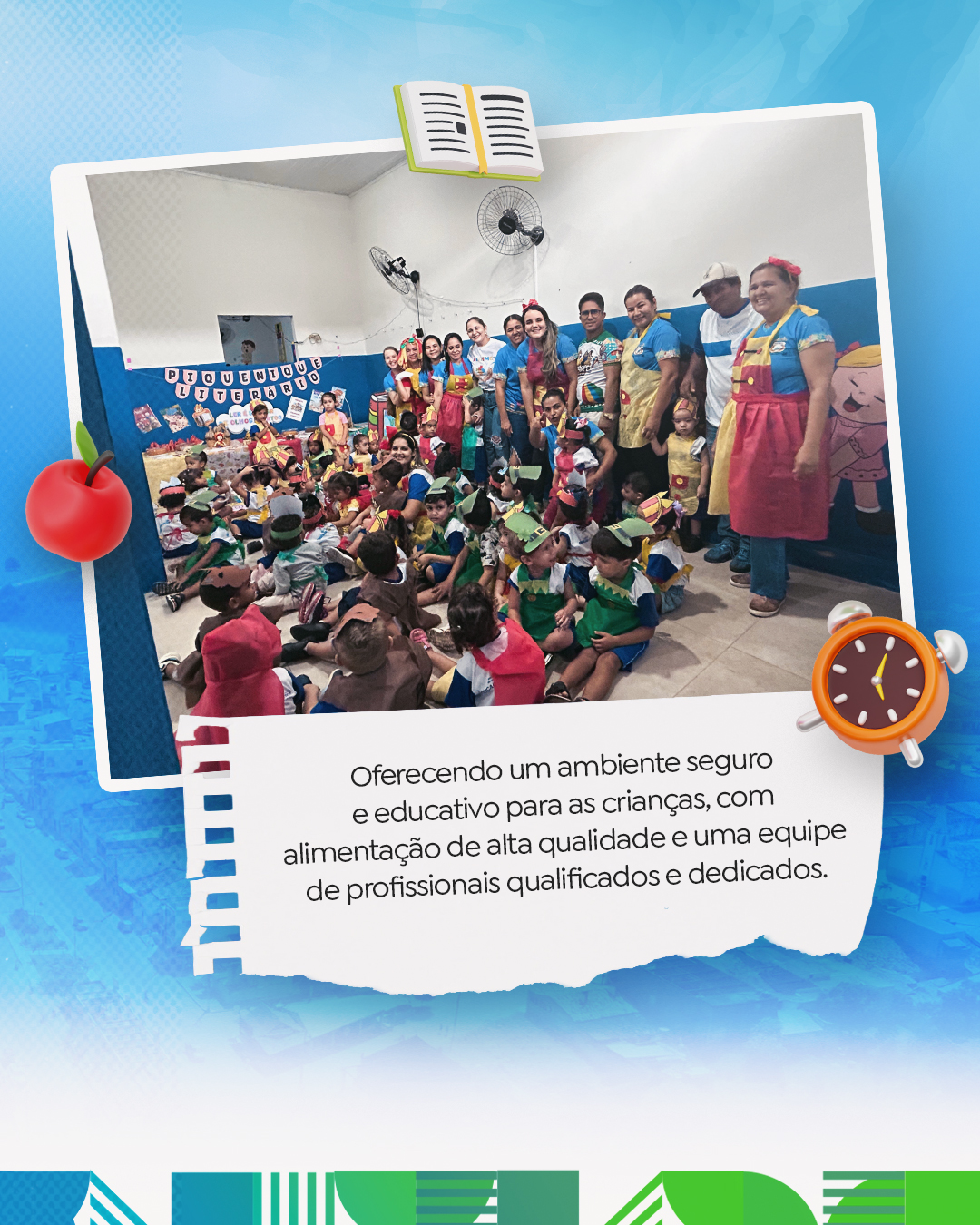 Prefeitura de Aparecida oferta ensino de tempo integral em idade de creche