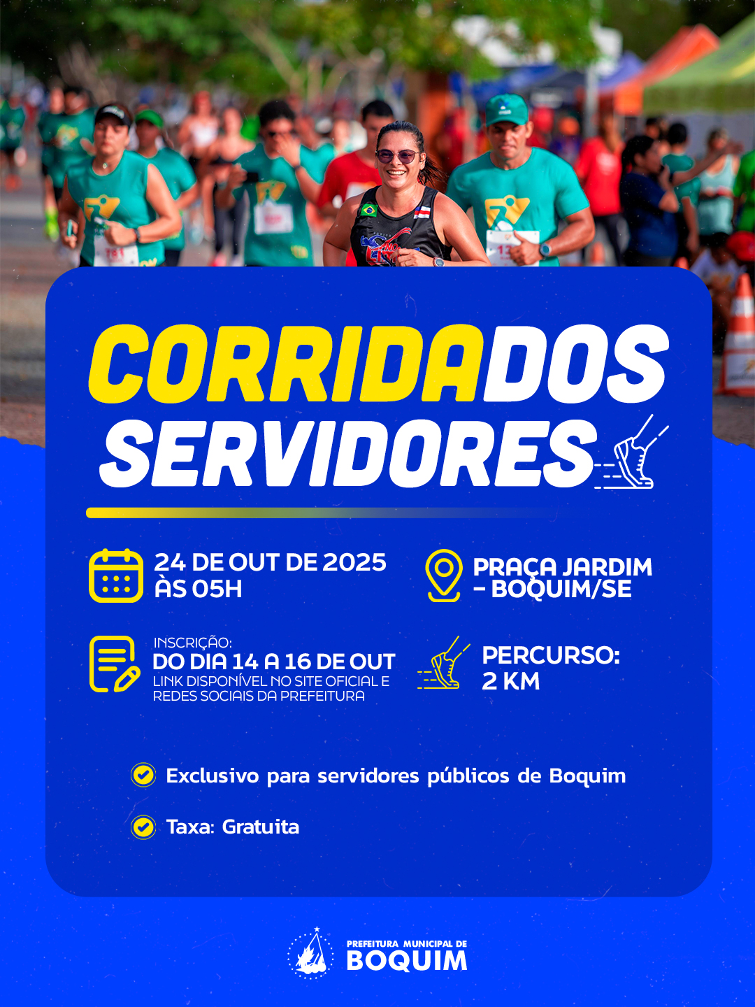 Boquim promove a 1ª Corrida dos Servidores em celebração ao Dia do Servidor Público