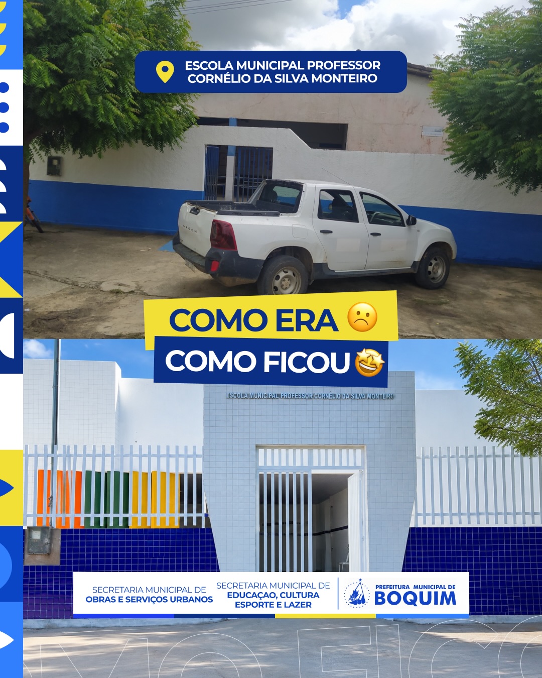 A ESCOLA MUNICIPAL PROFESSOR CORNÉLIO DA SILVA MONTEIRO VIVE UMA NOVA REALIDADE