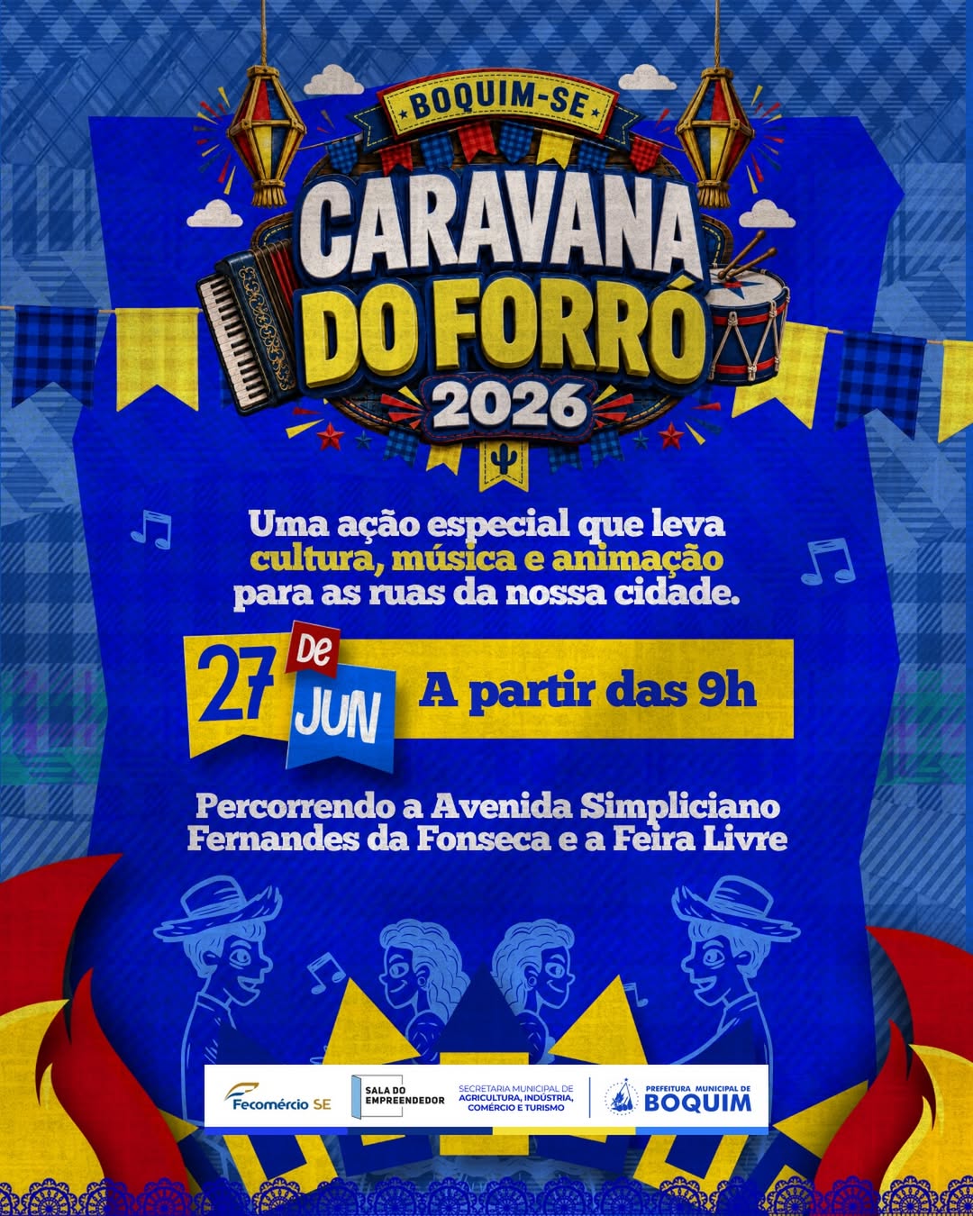 Caravana do Forró 2026 leva cultura e animação para as ruas de Boquim