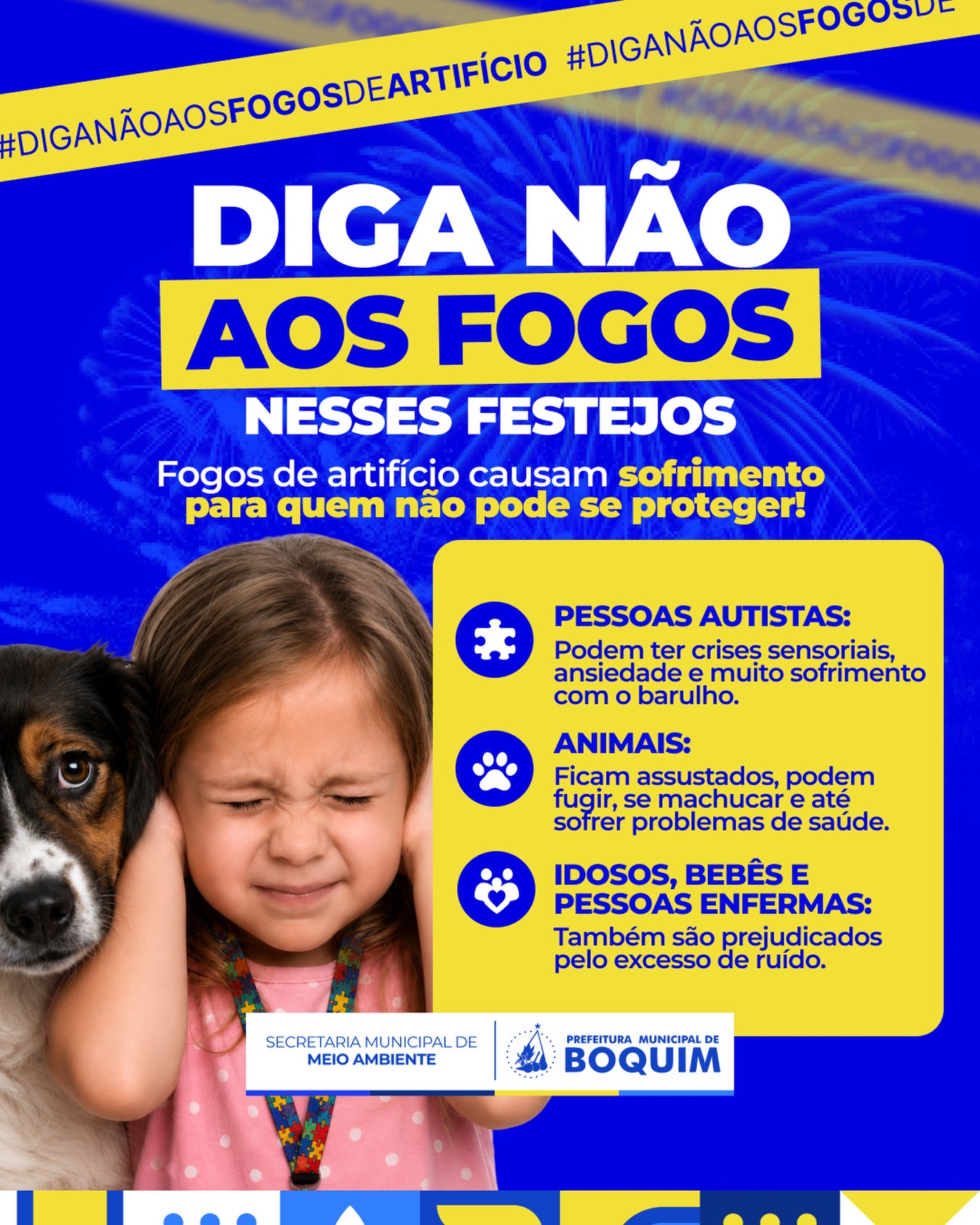 Diga não aos fogos nesses festejos