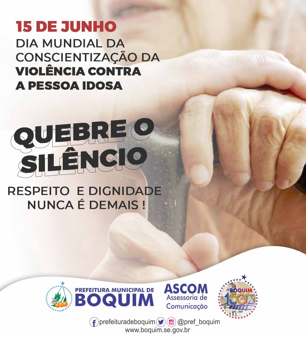 Nesta segunda-feira dia 15 de Junho é comemorado o Dia Mundial de Conscientização da Violência contra a Pessoa Idosa