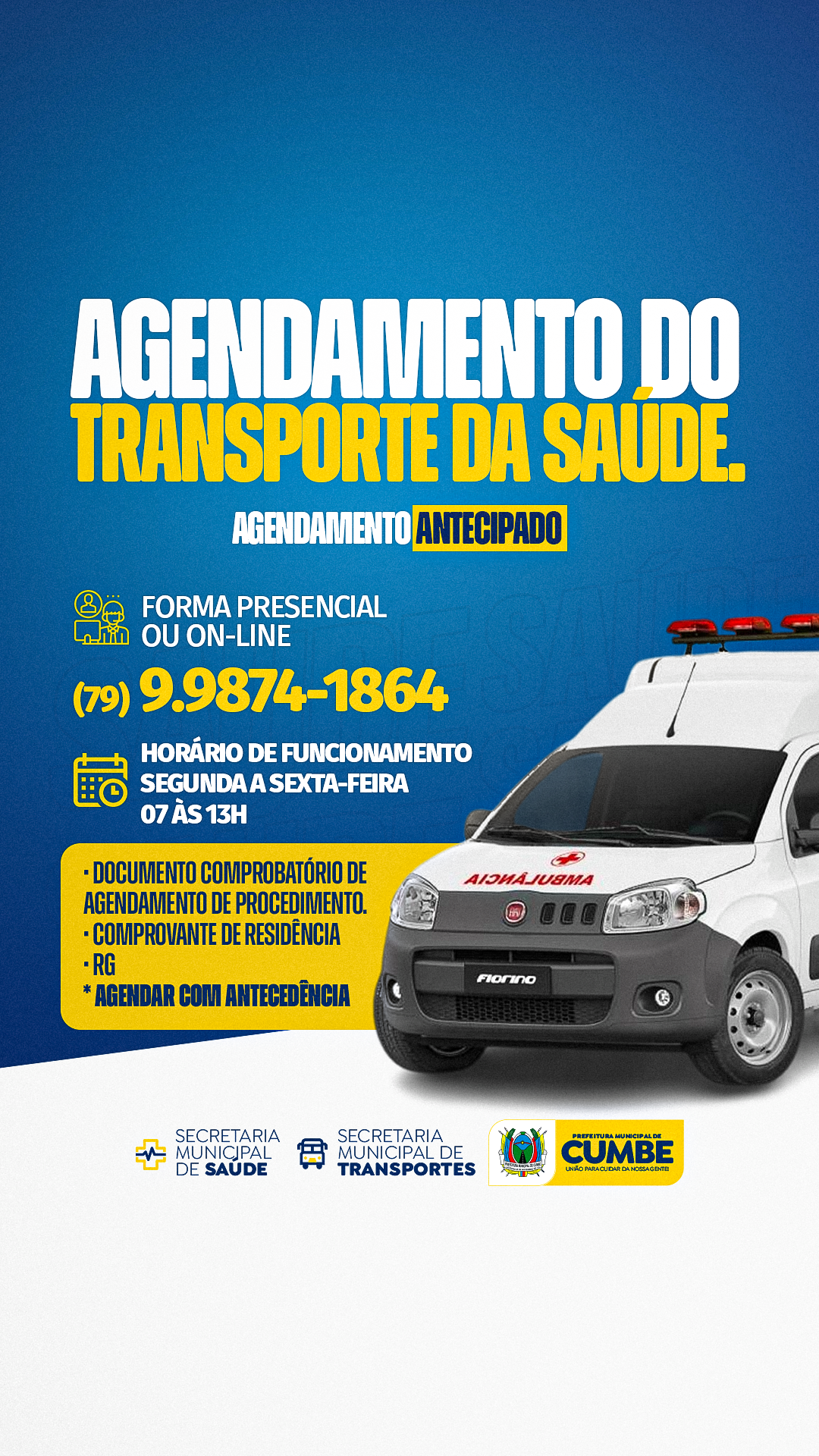 Agendamento do Transporte da Saúde