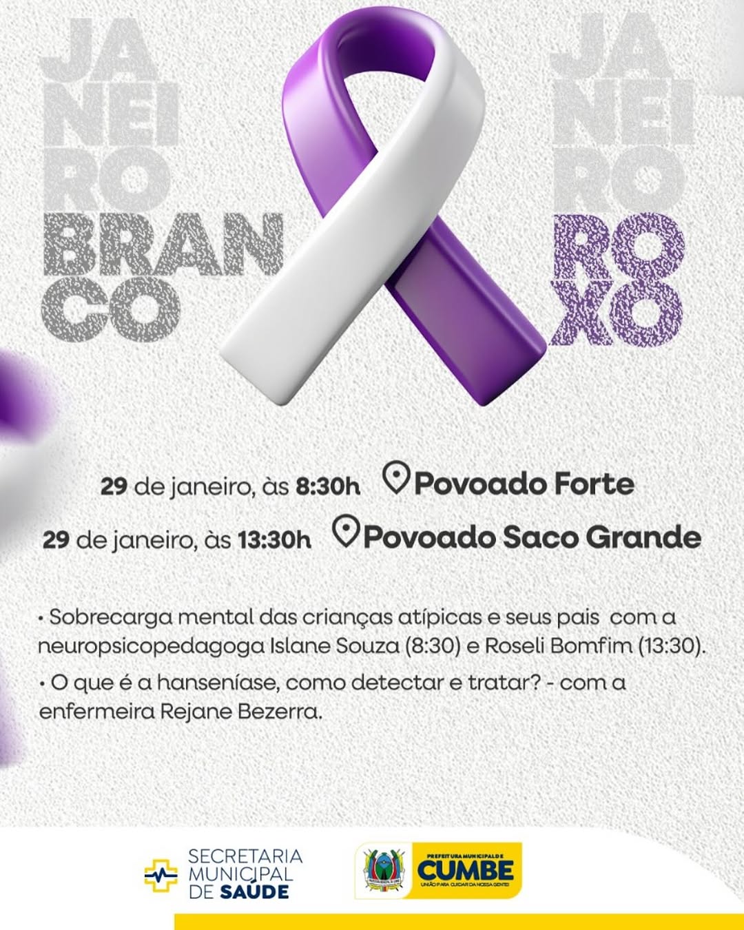 Evento do Janeiro Branco e Roxo nos Povoados
