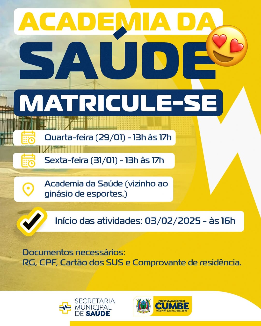 Inscrição Academia da Saúde
