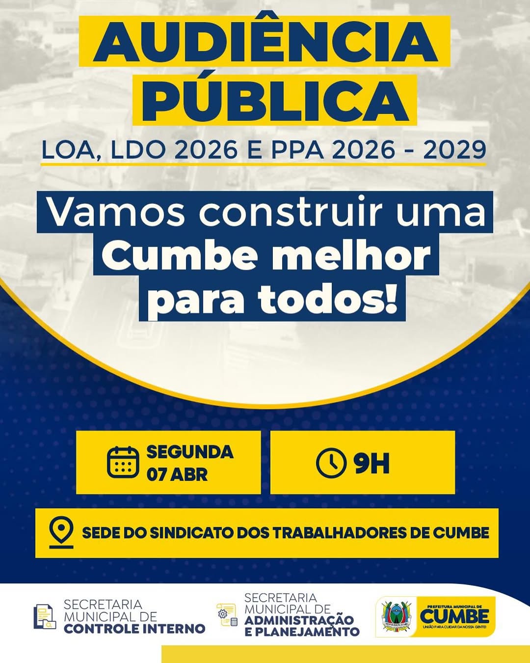 AUDIÊNCIA PÚBLICA LOA, LDO 2026 E PPA 2026-2029