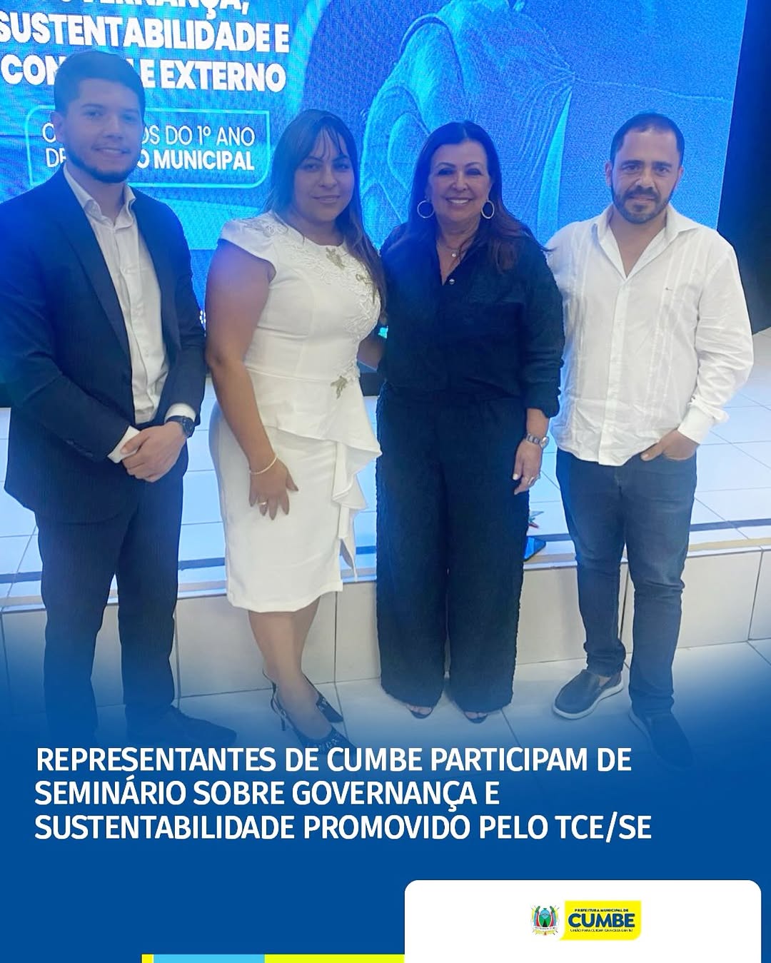 REPRESENTANTES DE CUMBE PARTICIPAM DE SEMINÁRIO SOBRE GOVERNANÇA E SUSTENTABILIDADE PROMOVIDO PELO TCE/SE