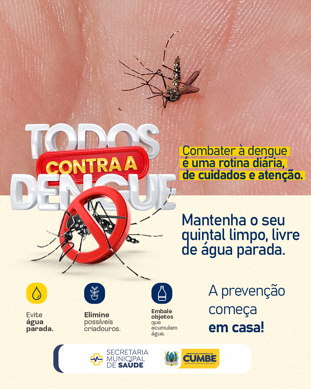 CUIDADO , A DENGUE PODE ESTAR DENTRO DA SUA CASA
