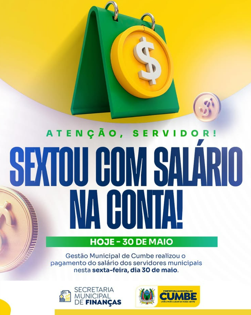 SEXTOU COM SÁLARIO NA CONTA