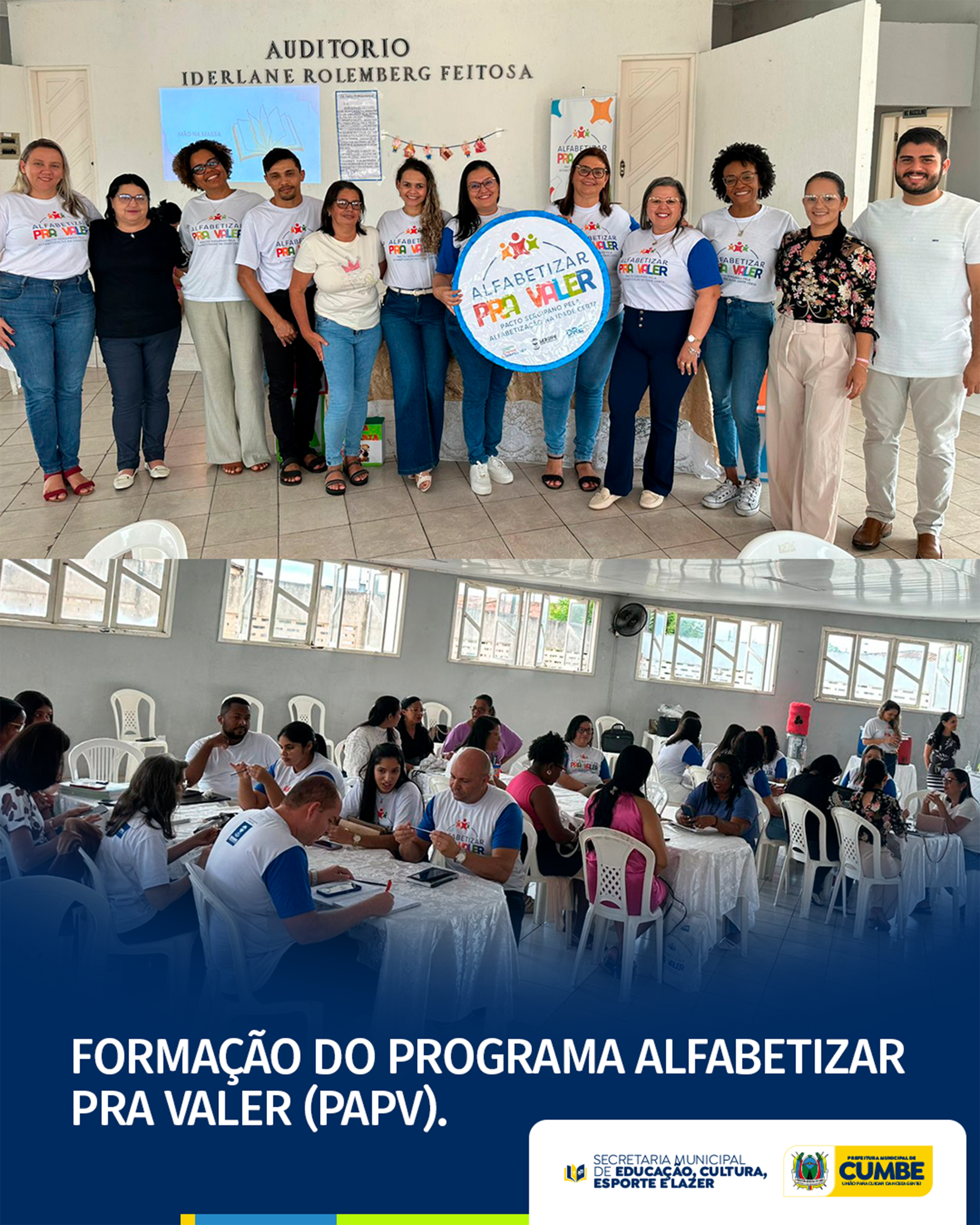 FORMAÇÃO DO PROGRAMA ALFABETIZAR PRA VALER (PAPV)