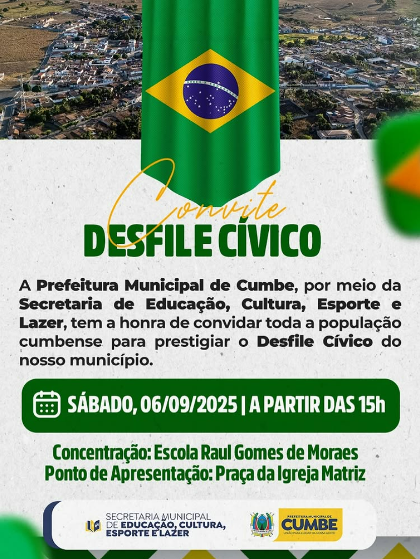 Convite Desfile Cívico