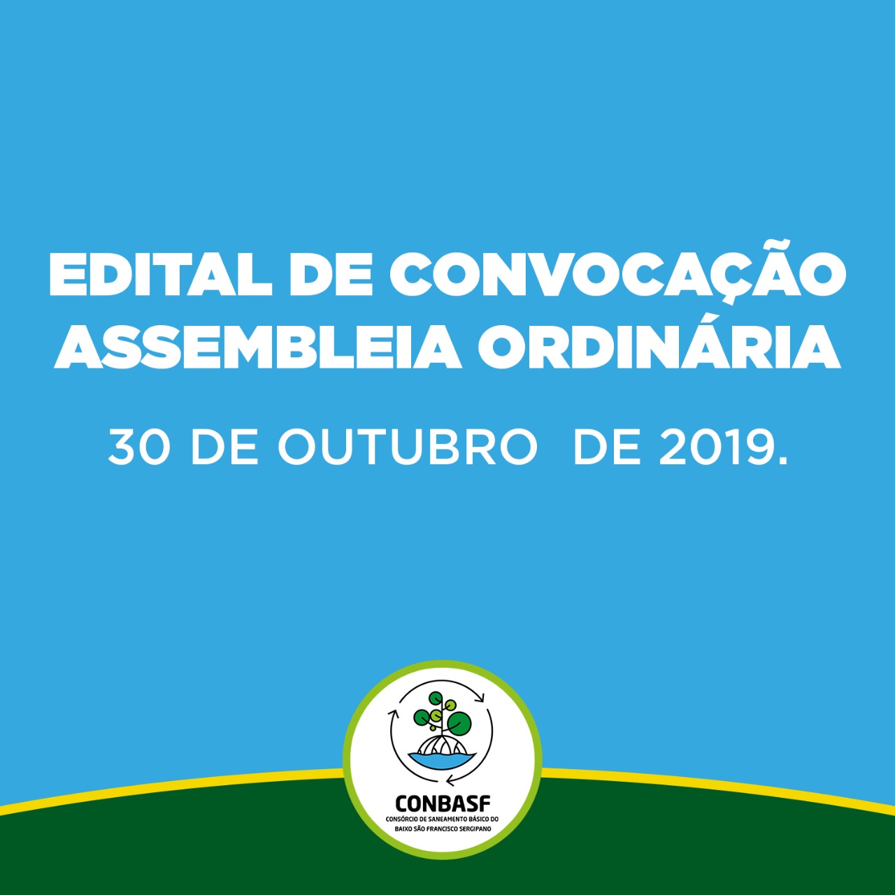 CONBASF REALIZARÁ ASSEMBLEIA GERAL DIA 30 DE OUTUBRO DE 2019