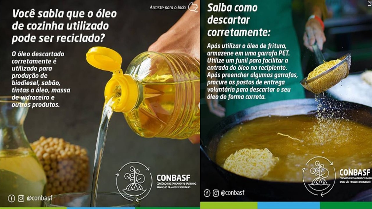Você sabia que o óleo de cozinha utilizado pode ser reciclado?  Deixar o óleo escorrer pelo ralo, jamais!
