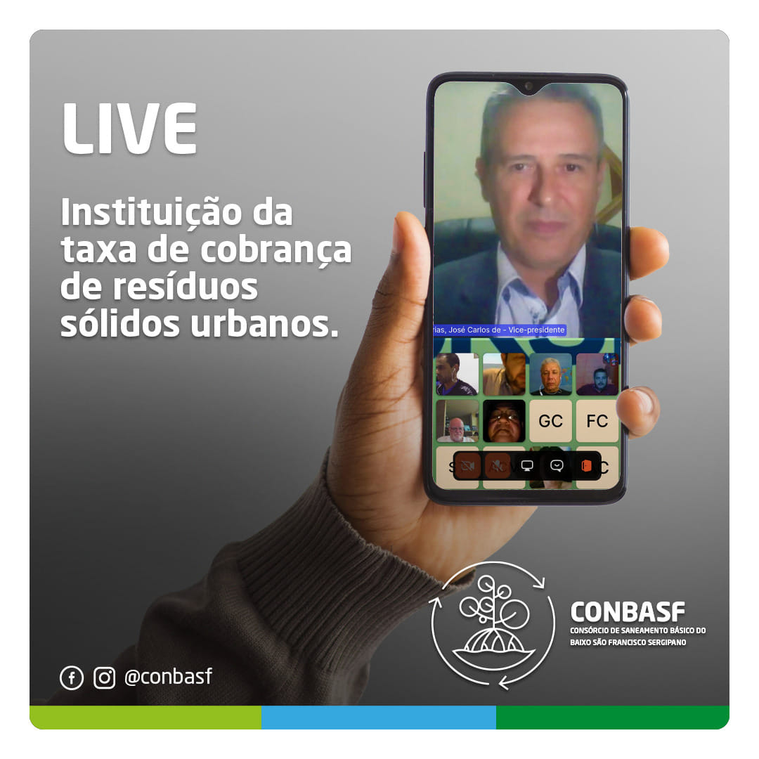 CONBASF promove live sobre instituição de taxa de cobrança de resíduos sólidos