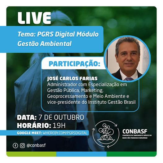 CONBASF promoverá live sobre Sistema PGRS Digital Módulo de Gestão Pública