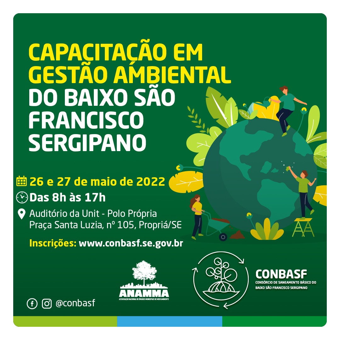 Inscrições: Capacitação em Gestão Ambiental do Baixo São São Francisco Sergipano