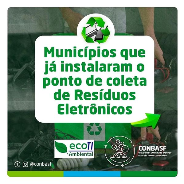 Municípios que já instalaram pontos de coleta de resíduos eletrônicos