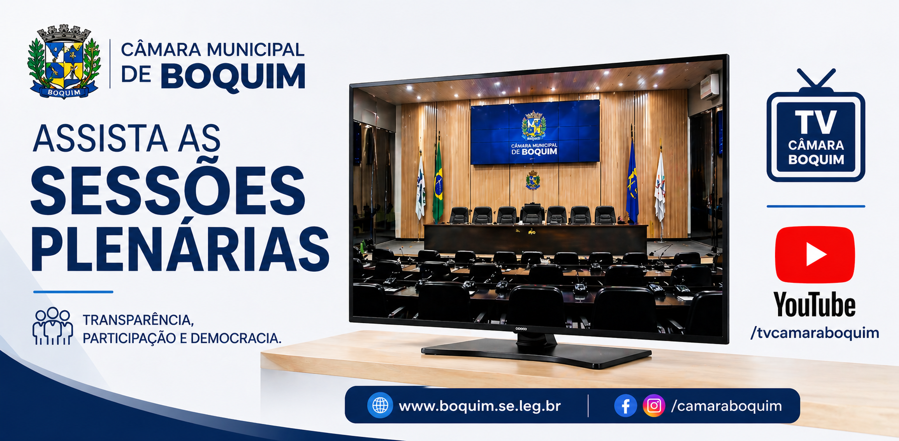 Assista as Sessões Plenárias - TV Câmara Boquim