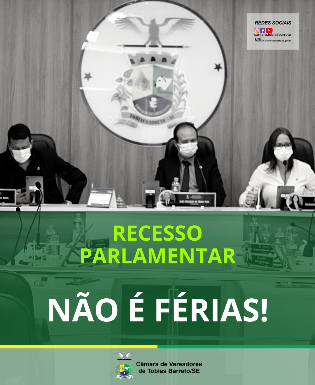 RECESSO PARLAMENTAR NÃO É FÉRIAS!