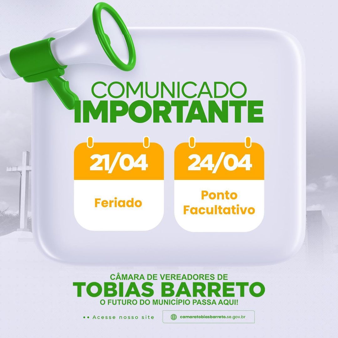 COMUNIDADO DE FERIADO 21 DE ABRIL