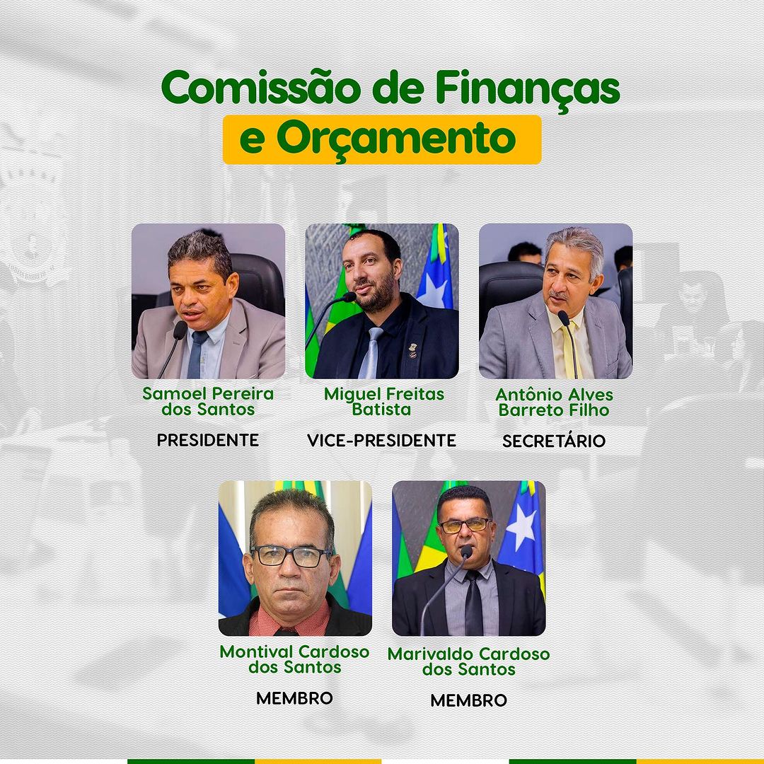 CONHEÇA A COMISSÃO DE FINANÇAS E ORÇAMENTO DO PODER LEGISLATIVO TOBIENSE
