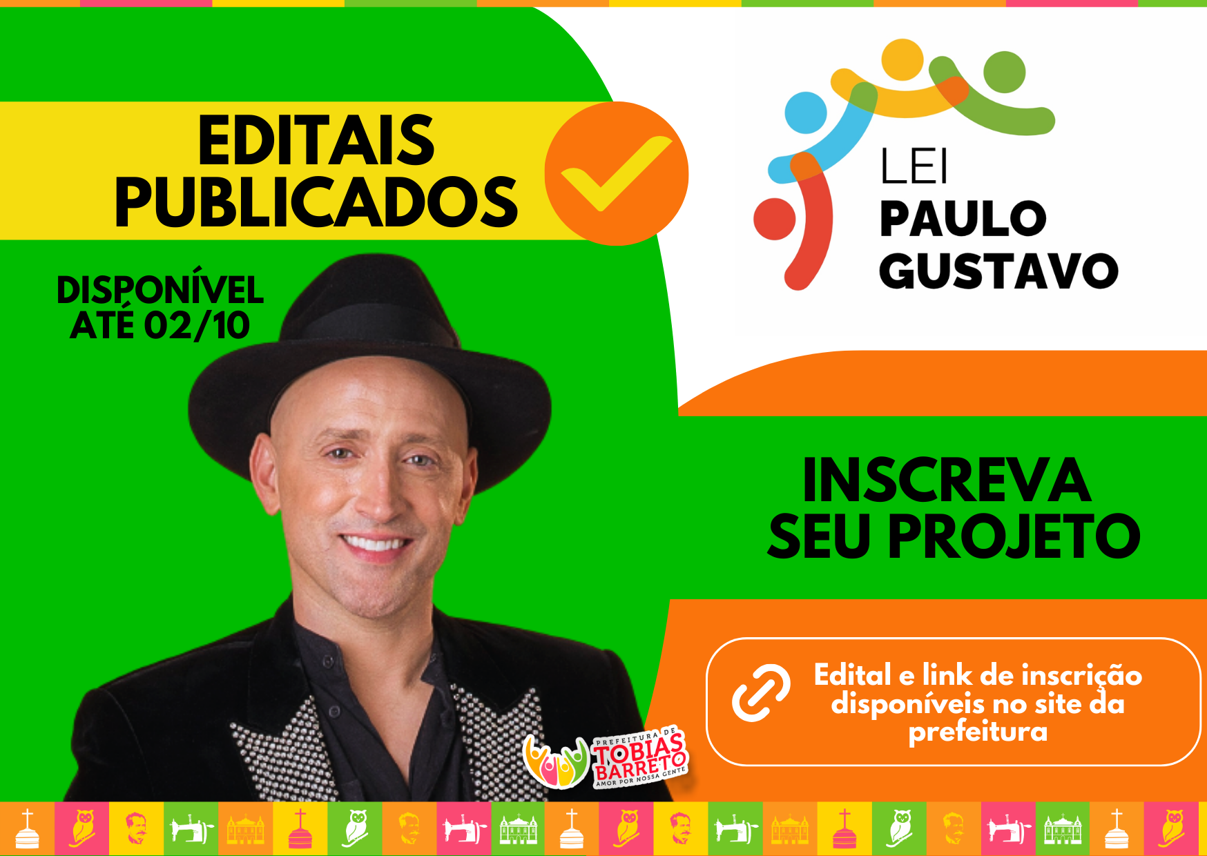 Editais publicados: saiba como participar da Lei Paulo Gustavo