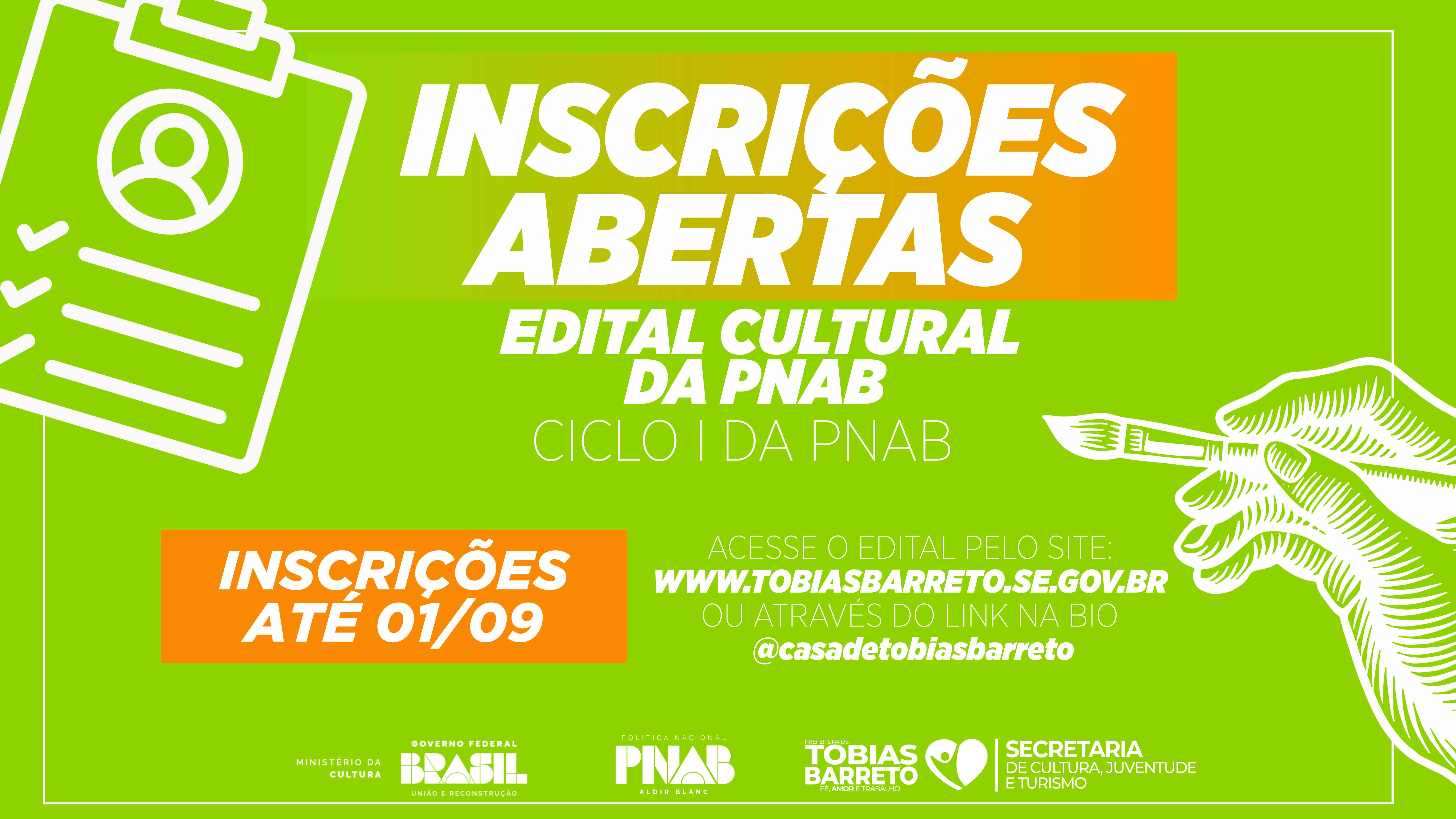 SECRETARIA DE CULTURA DE TOBIAS BARRETO LANÇA MAIS UM EDITAL DE FOMENTO À CULTURA LOCAL