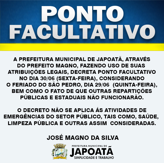 PONTO FACULTATIVO