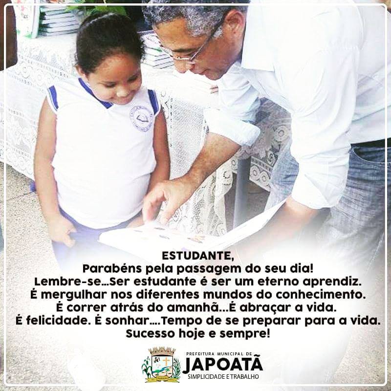 FELIZ DIA DO ESTUDANTE