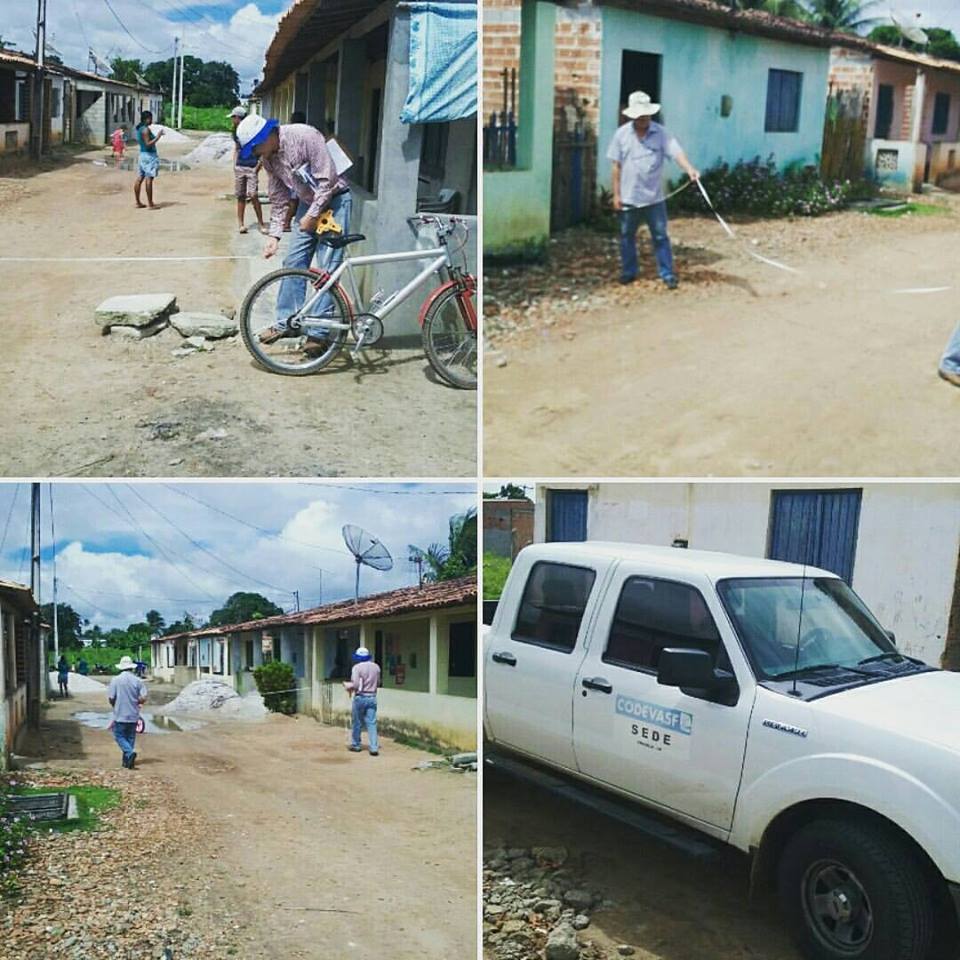 SECRETARIA DE OBRAS, COM APOIO DA CODEVASF FAZEM MEDIÇÕES NAS ÁREAS QUE VÃO RECEBER PAVIMENTAÇÃO NO POVOADO POXIM.