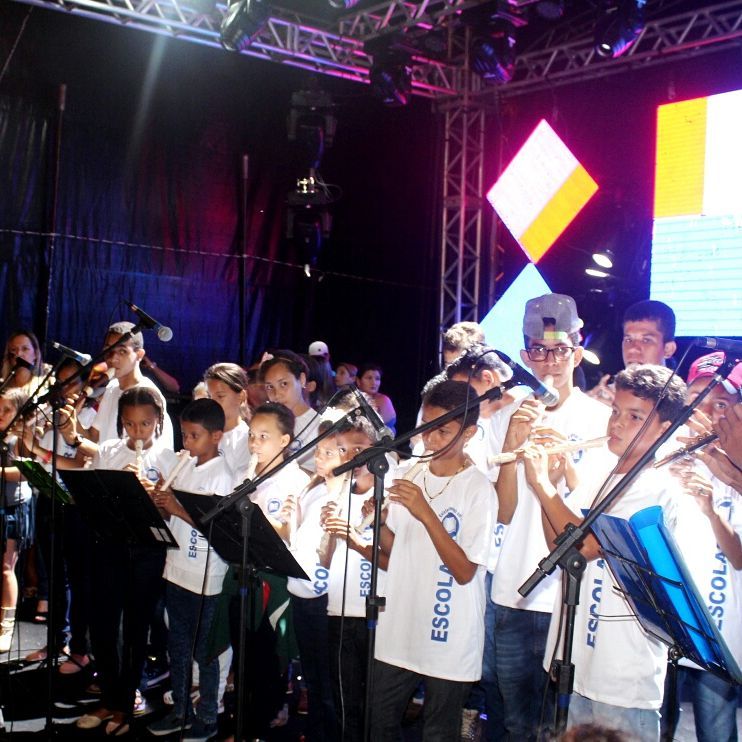 O Grupo de flautistas das crianças e adolescentes do SCFV, participou do Festival de Folclore e Arte de Porto da folha/SE.