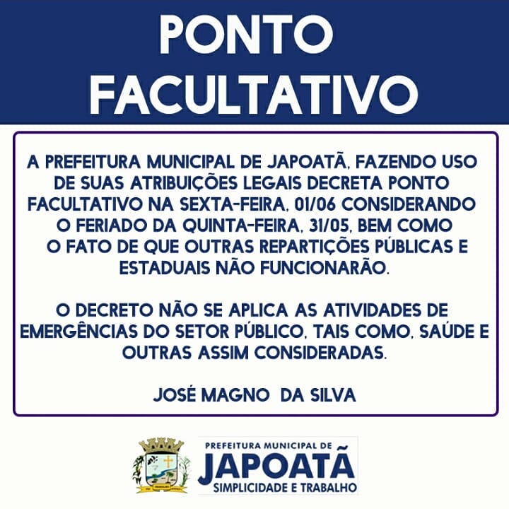PONTO FACULTATIVO