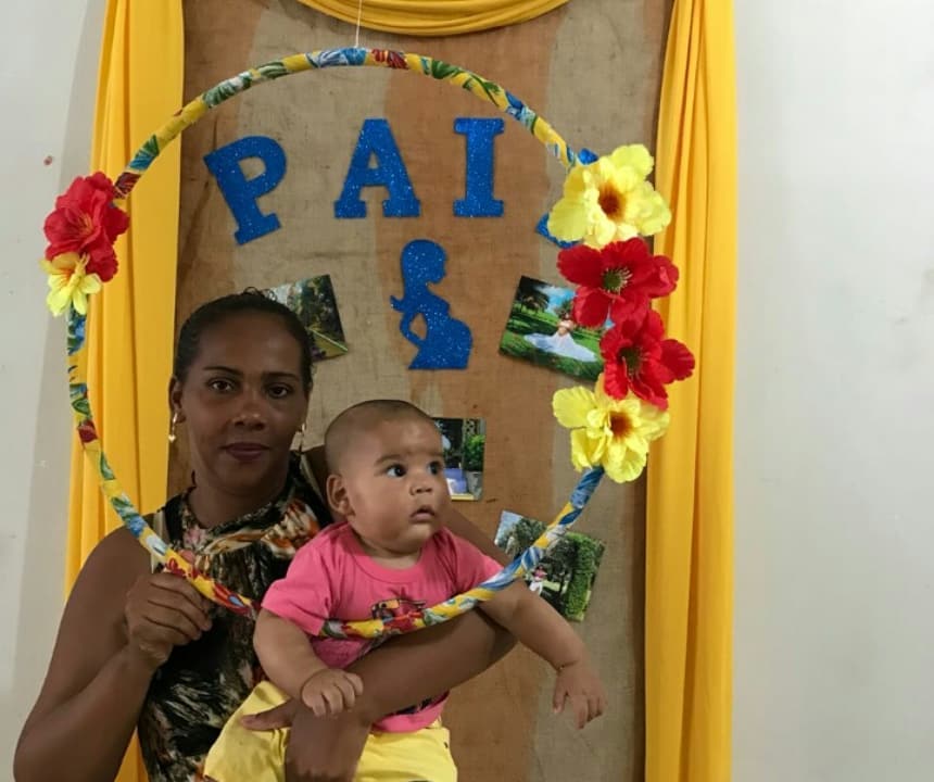 Encerramento do semestre do grupo de grávidas do  PAIF, com uma festa junina e comidas típicas.