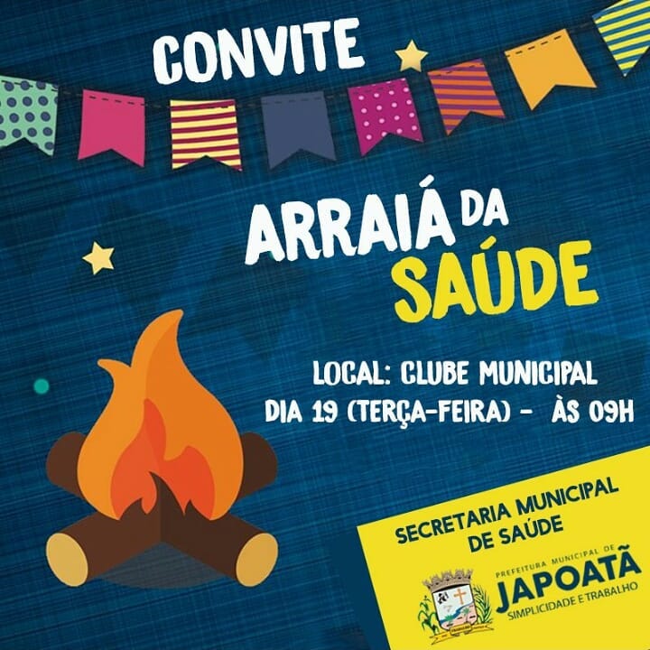 Amanhã tem arraiá da Secretaria Municipal de Saúde e você é o nosso convidado!! ????