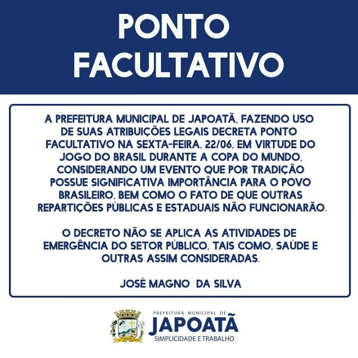 [Ponto Facultativo]