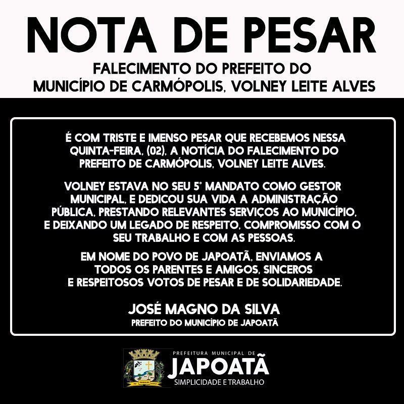 Nota de Pesar.