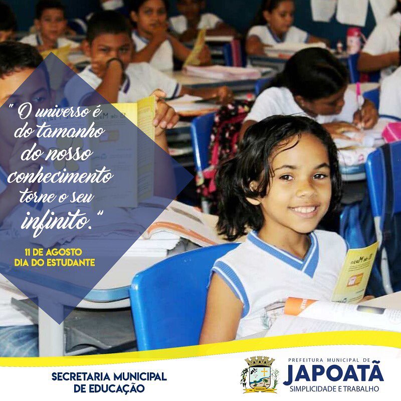Feliz dia do estudante.
