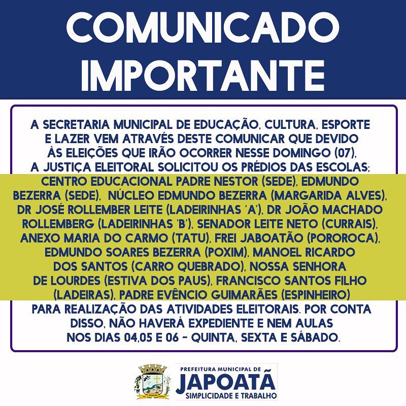 Comunicado Importante.☝️