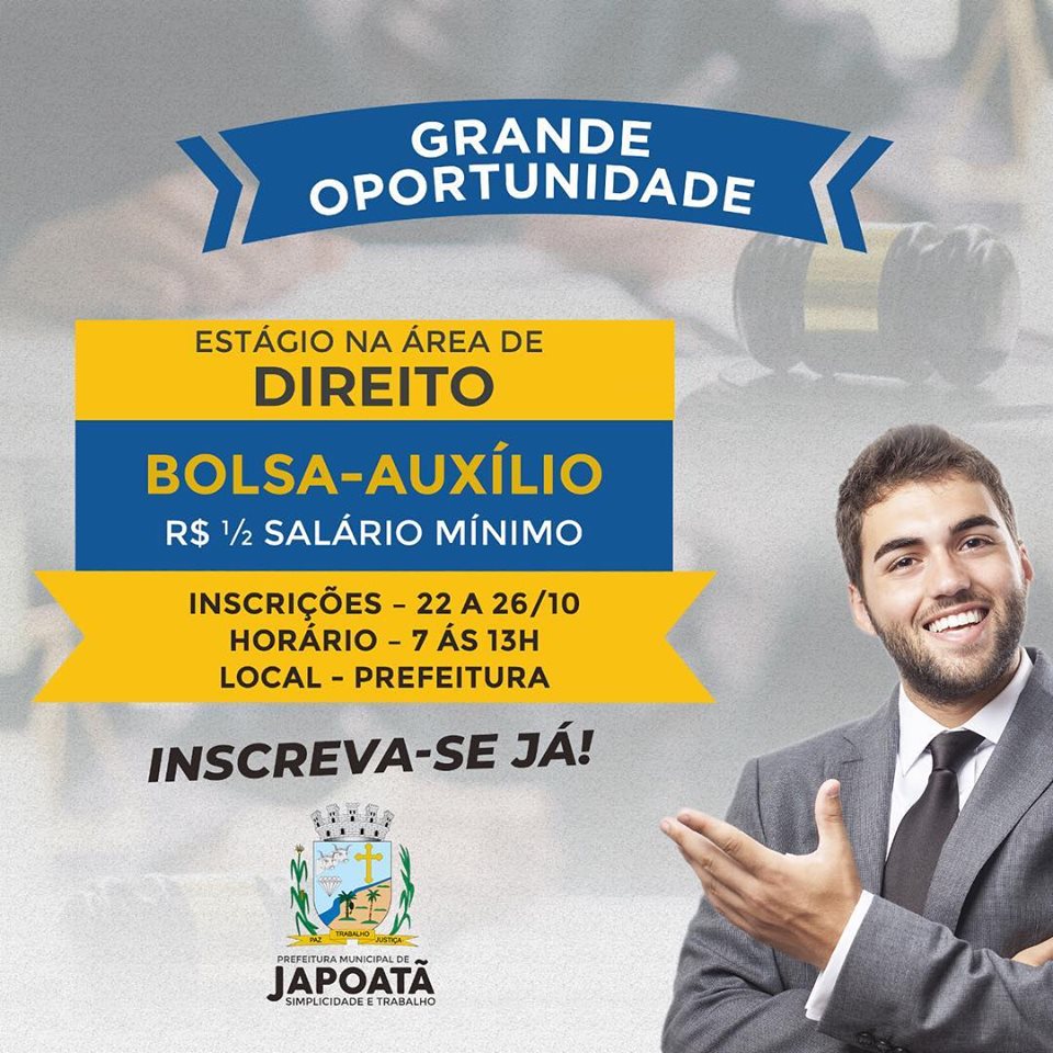 Oportunidade de estágio.