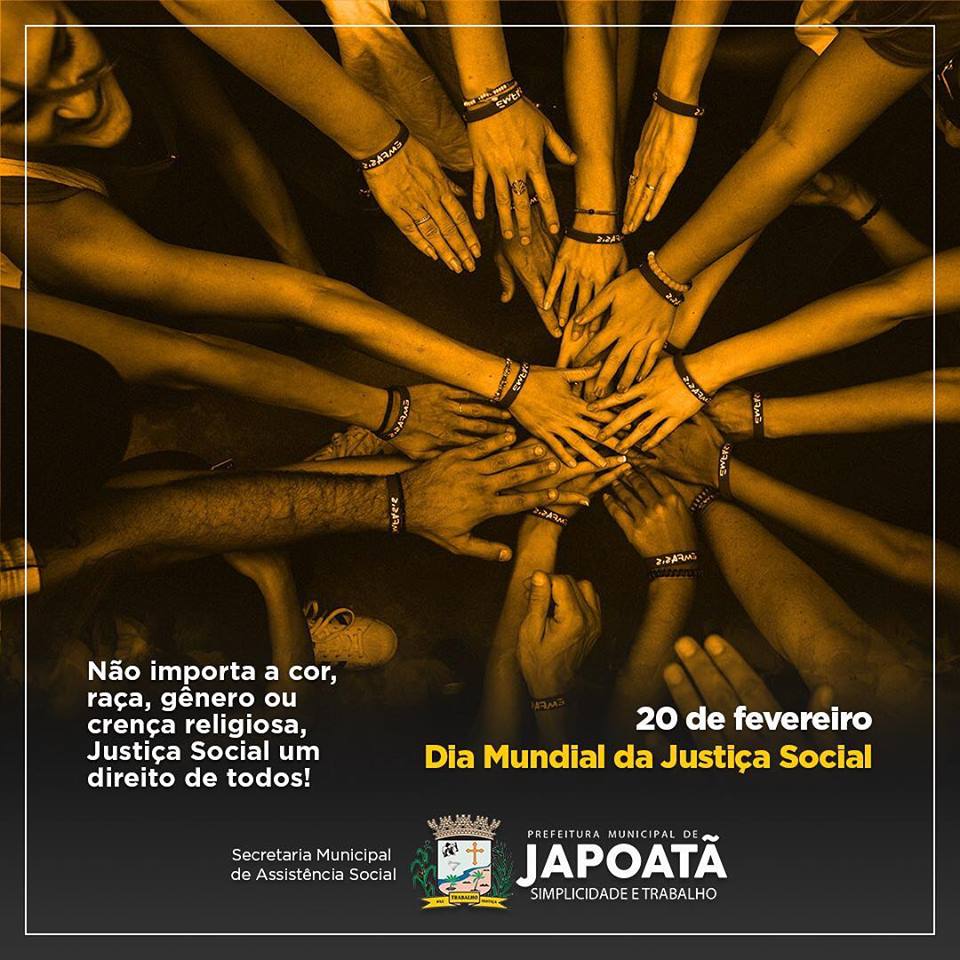 Dia Mundial da Justiça Social. Igualdade e respeito para todos. ??